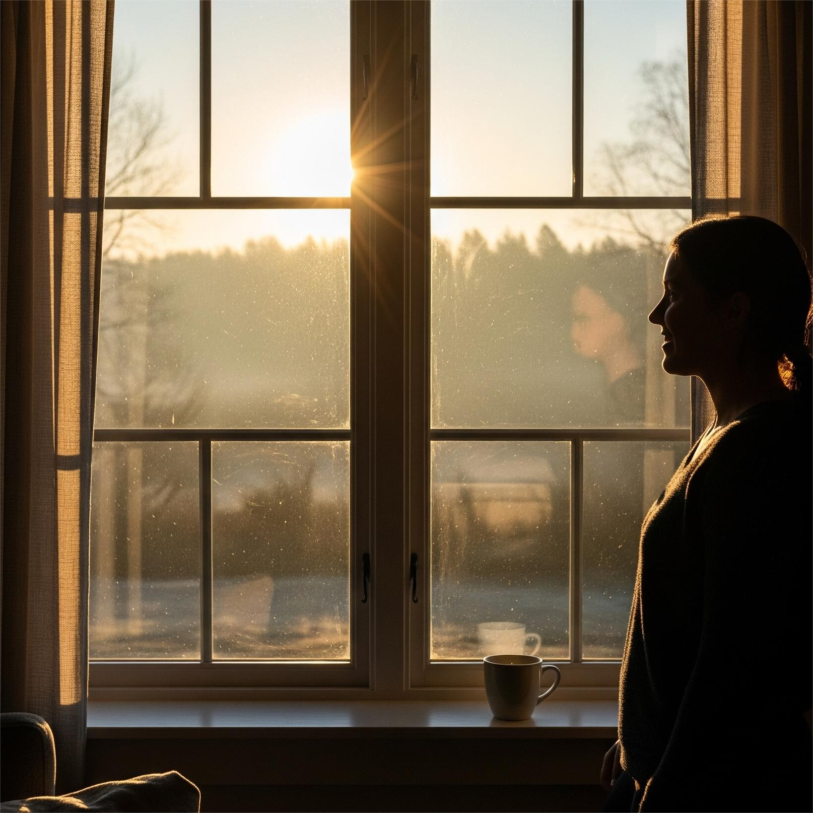 Getting morning light by a window